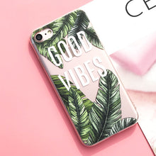 Load image into Gallery viewer, EKONEDA Silicone Case For iPhone 7 7Plus 6 6S 6Plus 5 5S SE Case Soft TPU Cover Flower Leaves Bird For iPhone 6S 8Plus X