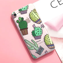 Load image into Gallery viewer, EKONEDA Silicone Case For iPhone 7 7Plus 6 6S 6Plus 5 5S SE Case Soft TPU Cover Flower Leaves Bird For iPhone 6S 8Plus X