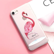 Load image into Gallery viewer, EKONEDA Silicone Case For iPhone 7 7Plus 6 6S 6Plus 5 5S SE Case Soft TPU Cover Flower Leaves Bird For iPhone 6S 8Plus X