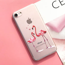 Load image into Gallery viewer, EKONEDA Silicone Case For iPhone 7 7Plus 6 6S 6Plus 5 5S SE Case Soft TPU Cover Flower Leaves Bird For iPhone 6S 8Plus X