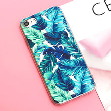 Load image into Gallery viewer, EKONEDA Silicone Case For iPhone 7 7Plus 6 6S 6Plus 5 5S SE Case Soft TPU Cover Flower Leaves Bird For iPhone 6S 8Plus X