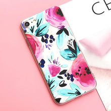 Load image into Gallery viewer, EKONEDA Silicone Case For iPhone 7 7Plus 6 6S 6Plus 5 5S SE Case Soft TPU Cover Flower Leaves Bird For iPhone 6S 8Plus X
