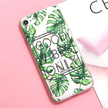 Load image into Gallery viewer, EKONEDA Silicone Case For iPhone 7 7Plus 6 6S 6Plus 5 5S SE Case Soft TPU Cover Flower Leaves Bird For iPhone 6S 8Plus X