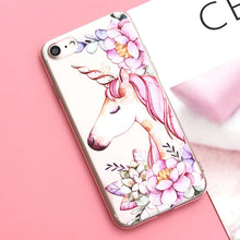 Load image into Gallery viewer, EKONEDA Silicone Case For iPhone 7 7Plus 6 6S 6Plus 5 5S SE Case Soft TPU Cover Flower Leaves Bird For iPhone 6S 8Plus X