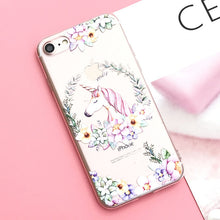 Load image into Gallery viewer, EKONEDA Silicone Case For iPhone 7 7Plus 6 6S 6Plus 5 5S SE Case Soft TPU Cover Flower Leaves Bird For iPhone 6S 8Plus X