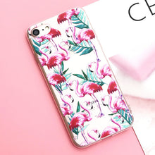 Load image into Gallery viewer, EKONEDA Silicone Case For iPhone 7 7Plus 6 6S 6Plus 5 5S SE Case Soft TPU Cover Flower Leaves Bird For iPhone 6S 8Plus X