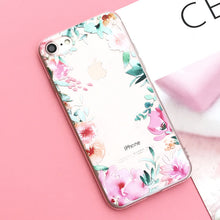 Load image into Gallery viewer, EKONEDA Silicone Case For iPhone 7 7Plus 6 6S 6Plus 5 5S SE Case Soft TPU Cover Flower Leaves Bird For iPhone 6S 8Plus X