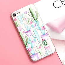 Load image into Gallery viewer, EKONEDA Silicone Case For iPhone 7 7Plus 6 6S 6Plus 5 5S SE Case Soft TPU Cover Flower Leaves Bird For iPhone 6S 8Plus X