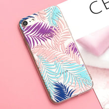 Load image into Gallery viewer, EKONEDA Silicone Case For iPhone 7 7Plus 6 6S 6Plus 5 5S SE Case Soft TPU Cover Flower Leaves Bird For iPhone 6S 8Plus X