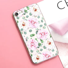 Load image into Gallery viewer, EKONEDA Silicone Case For iPhone 7 7Plus 6 6S 6Plus 5 5S SE Case Soft TPU Cover Flower Leaves Bird For iPhone 6S 8Plus X